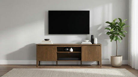 Thori Dark Brown 63-inch 2-door TV Stand Media Console by Coaster at Eve Furniture