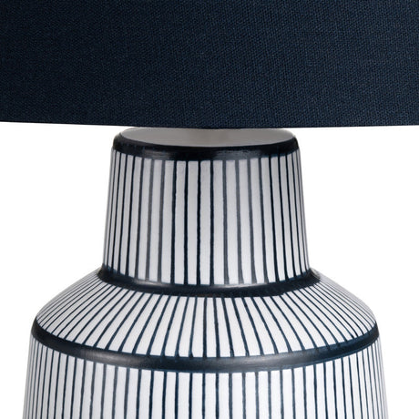 Thorne Navy/White Table Lamp by Crestview at Eve Furniture