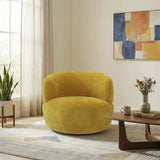 Thornton Gold Chenille Swivel Chair by Ashcroft Furniture at Eve Furniture