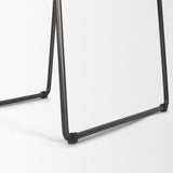 Thornton I Dark Brown Faux-Leather Seat Black Iron Frame Dining Chair, Set of 2 by Mercana at Eve Furniture
