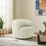 Thornton Sand Chenille Swivel Chair by Ashcroft Furniture at Eve Furniture