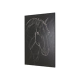 Thoroughbred Dark III by Mercana Studio a Hand Embellished Textured Canvas by Mercana at Eve Furniture