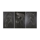 Thoroughbred Dark III by Mercana Studio a Hand Embellished Textured Canvas by Mercana at Eve Furniture