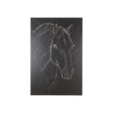 Thoroughbred Dark III by Mercana Studio a Hand Embellished Textured Canvas by Mercana at Eve Furniture