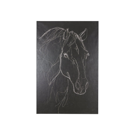 Thoroughbred Dark III by Mercana Studio a Hand Embellished Textured Canvas by Mercana at Eve Furniture