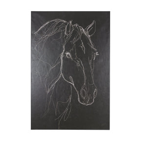 Thoroughbred Dark III by Mercana Studio a Hand Embellished Textured Canvas by Mercana at Eve Furniture
