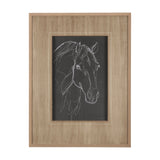 Thoroughbred Dark III by Mercana Studio Hand Embellished Textured Framed Art Print Matted under Glas by Mercana at Eve Furniture