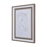 Thoroughbred III by Mercana Studio a Hand Embellished Textured Framed Art Print Matted under Glass by Mercana at Eve Furniture