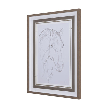 Thoroughbred III by Mercana Studio a Hand Embellished Textured Framed Art Print Matted under Glass by Mercana at Eve Furniture