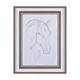 Thoroughbred III by Mercana Studio a Hand Embellished Textured Framed Art Print Matted under Glass by Mercana at Eve Furniture