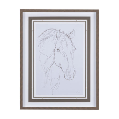 Thoroughbred III by Mercana Studio a Hand Embellished Textured Framed Art Print Matted under Glass by Mercana at Eve Furniture
