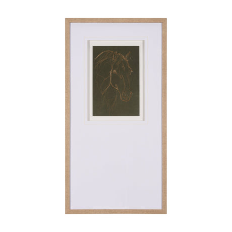 Thoroughbred III Olive by Mercana Studio Hand Embellished Framed Art Print Matted under Glass by Mercana at Eve Furniture