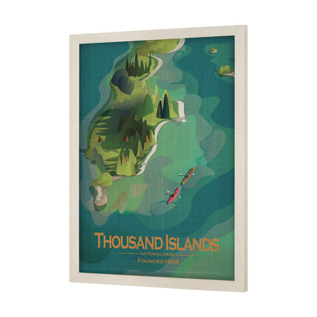 Thousand Islands GO (L) by Mercana Studio Textured Framed Artwork Matted by Mercana at Eve Furniture