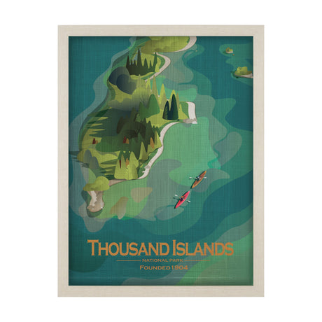 Thousand Islands GO (L) by Mercana Studio Textured Framed Artwork Matted by Mercana at Eve Furniture