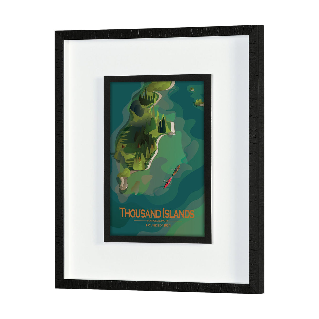 Thousand Islands GO (M) by Mercana Studio Framed Artwork Matted under Glass by Mercana at Eve Furniture