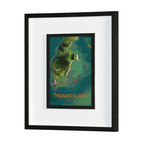Thousand Islands GO (M) by Mercana Studio Framed Artwork Matted under Glass by Mercana at Eve Furniture