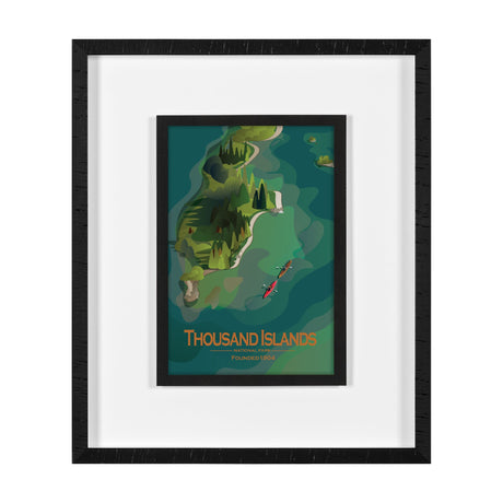 Thousand Islands GO (M) by Mercana Studio Framed Artwork Matted under Glass by Mercana at Eve Furniture