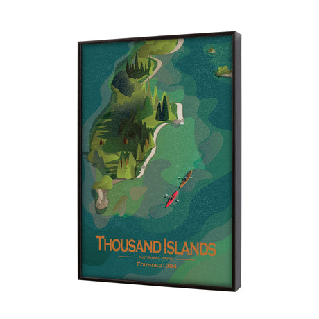 Thousand Islands GO (SM) by Mercana Studio Textured Framed Artwork Matted by Mercana at Eve Furniture