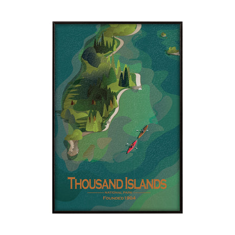 Thousand Islands GO (SM) by Mercana Studio Textured Framed Artwork Matted by Mercana at Eve Furniture