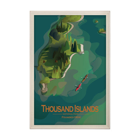 Thousand Islands GO (XL) by Mercana Studio Framed Artwork Matted under Glass by Mercana at Eve Furniture