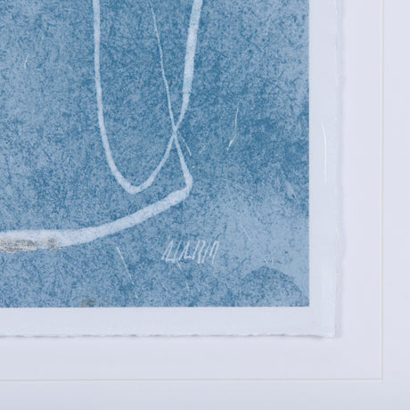 Thread Blue I by Mercana Studio a Hand Embellished Textured Framed Art Print Matted under Glass by Mercana at Eve Furniture