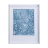 Thread Blue I by Mercana Studio a Hand Embellished Textured Framed Art Print Matted under Glass by Mercana at Eve Furniture