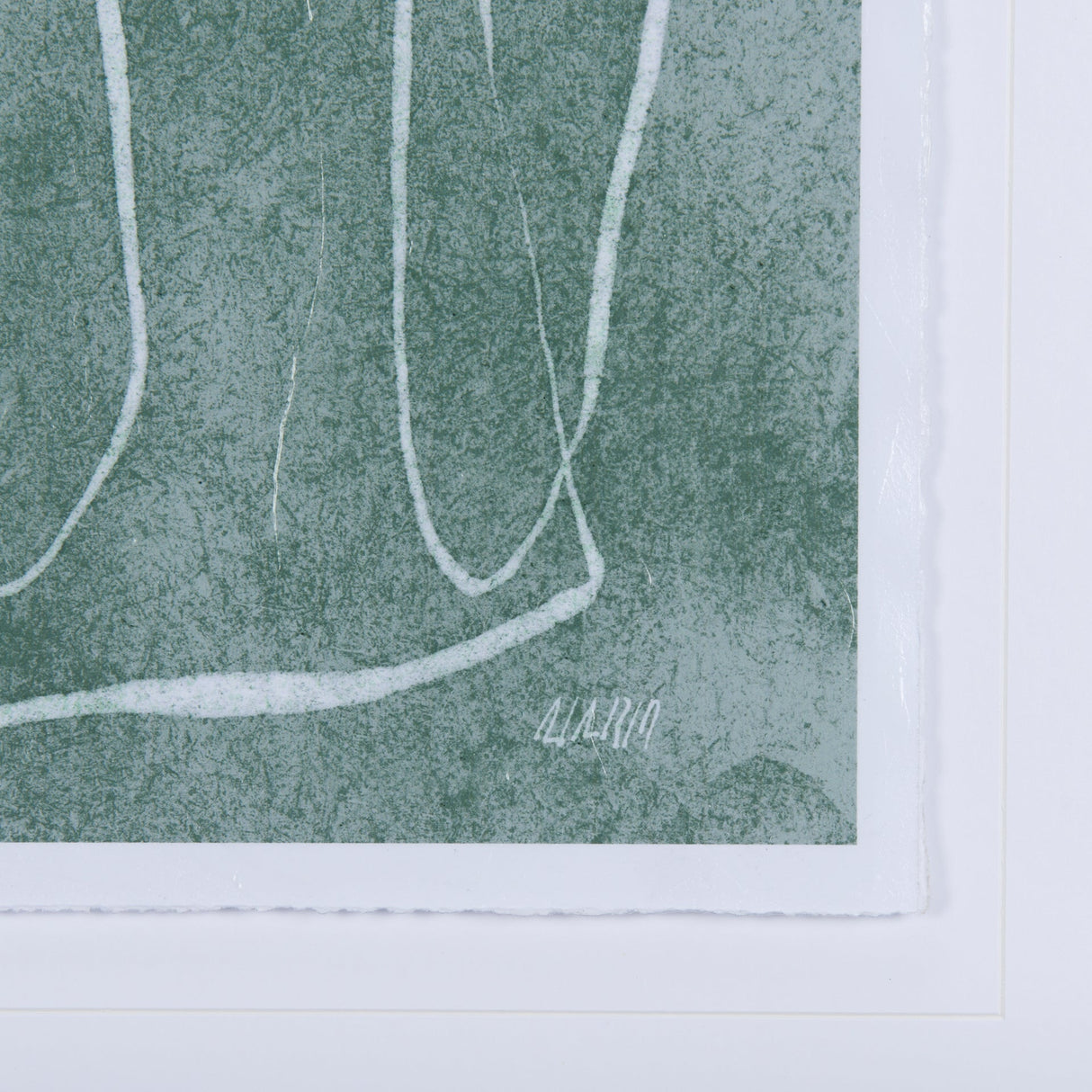 Thread Green I by Mercana Studio a Hand Embellished Textured Framed Art Print Matted under Glass by Mercana at Eve Furniture