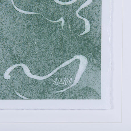 Thread Green II by Mercana Studio a Hand Embellished Textured Framed Art Print Matted under Glass by Mercana at Eve Furniture