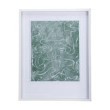 Thread Green II by Mercana Studio a Hand Embellished Textured Framed Art Print Matted under Glass by Mercana at Eve Furniture