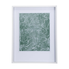 Thread Green II by Mercana Studio a Hand Embellished Textured Framed Art Print Matted under Glass by Mercana at Eve Furniture