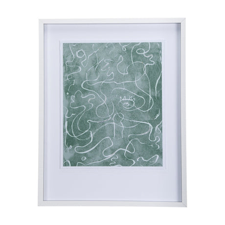 Thread Green II by Mercana Studio a Hand Embellished Textured Framed Art Print Matted under Glass by Mercana at Eve Furniture
