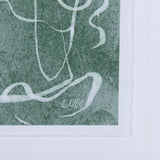 Thread Green III by Mercana Studio a Hand Embellished Textured Framed Art Print Matted under Glass by Mercana at Eve Furniture