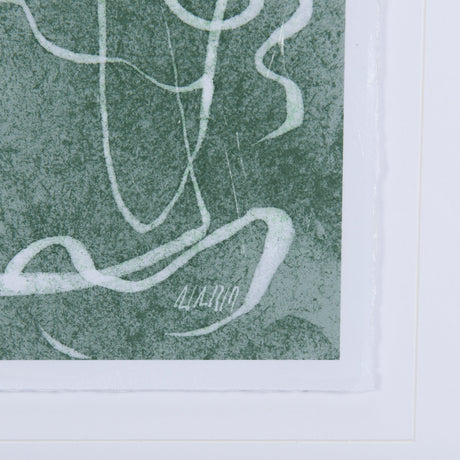Thread Green III by Mercana Studio a Hand Embellished Textured Framed Art Print Matted under Glass by Mercana at Eve Furniture