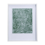 Thread Green III by Mercana Studio a Hand Embellished Textured Framed Art Print Matted under Glass by Mercana at Eve Furniture