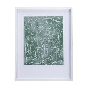 Thread Green III by Mercana Studio a Hand Embellished Textured Framed Art Print Matted under Glass by Mercana at Eve Furniture