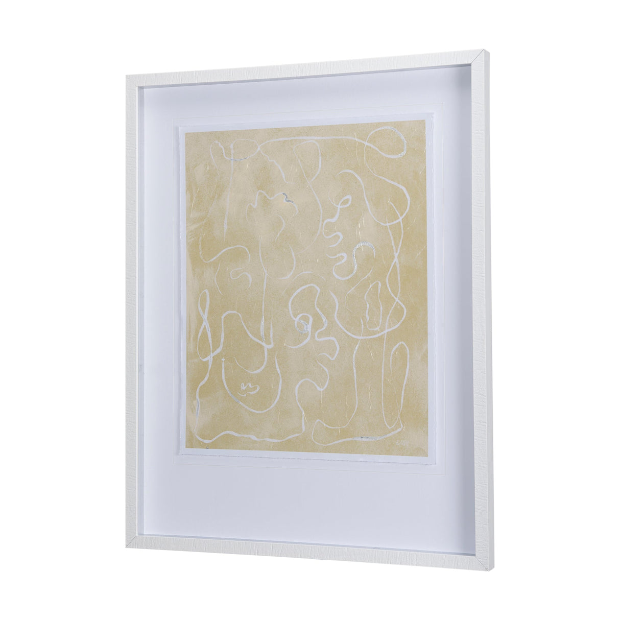 Thread Yellow I by Mercana Studio a Hand Embellished Textured Framed Art Print Matted under Glass by Mercana at Eve Furniture