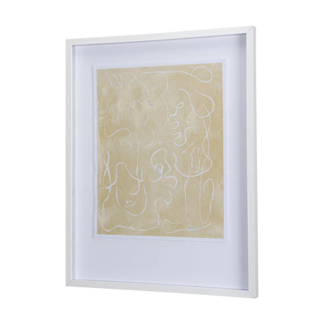 Thread Yellow I by Mercana Studio a Hand Embellished Textured Framed Art Print Matted under Glass by Mercana at Eve Furniture