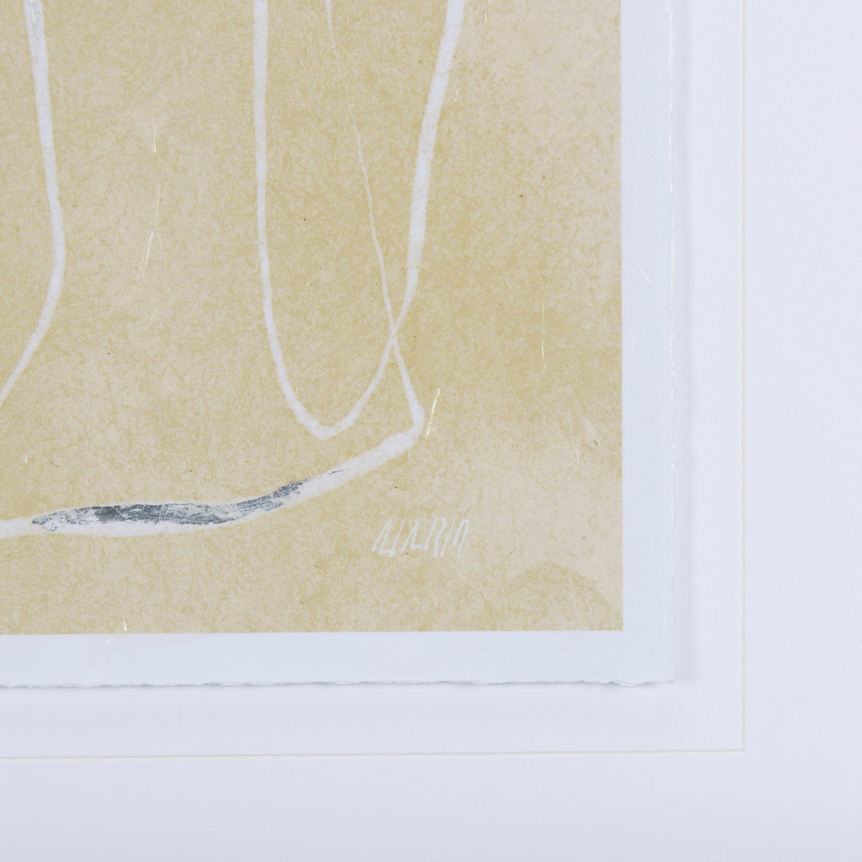 Thread Yellow I by Mercana Studio a Hand Embellished Textured Framed Art Print Matted under Glass by Mercana at Eve Furniture