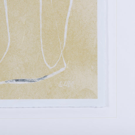 Thread Yellow I by Mercana Studio a Hand Embellished Textured Framed Art Print Matted under Glass by Mercana at Eve Furniture