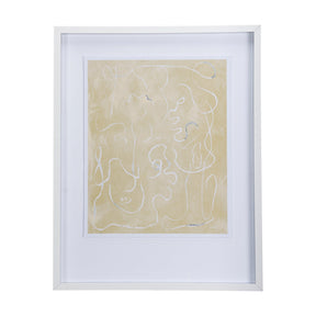 Thread Yellow I by Mercana Studio a Hand Embellished Textured Framed Art Print Matted under Glass by Mercana at Eve Furniture