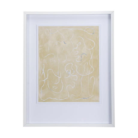 Thread Yellow I by Mercana Studio a Hand Embellished Textured Framed Art Print Matted under Glass by Mercana at Eve Furniture