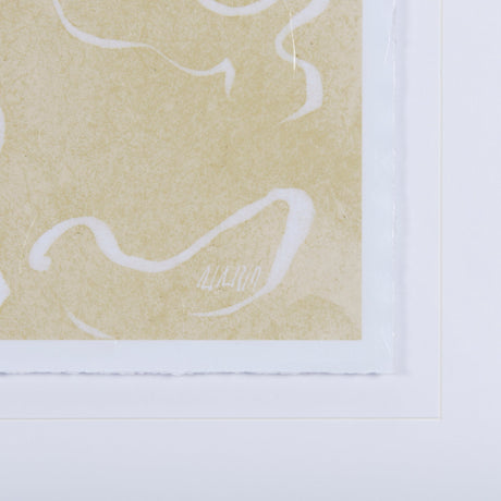 Thread Yellow II by Mercana Studio a Hand Embellished Textured Framed Art Print Matted under Glass by Mercana at Eve Furniture