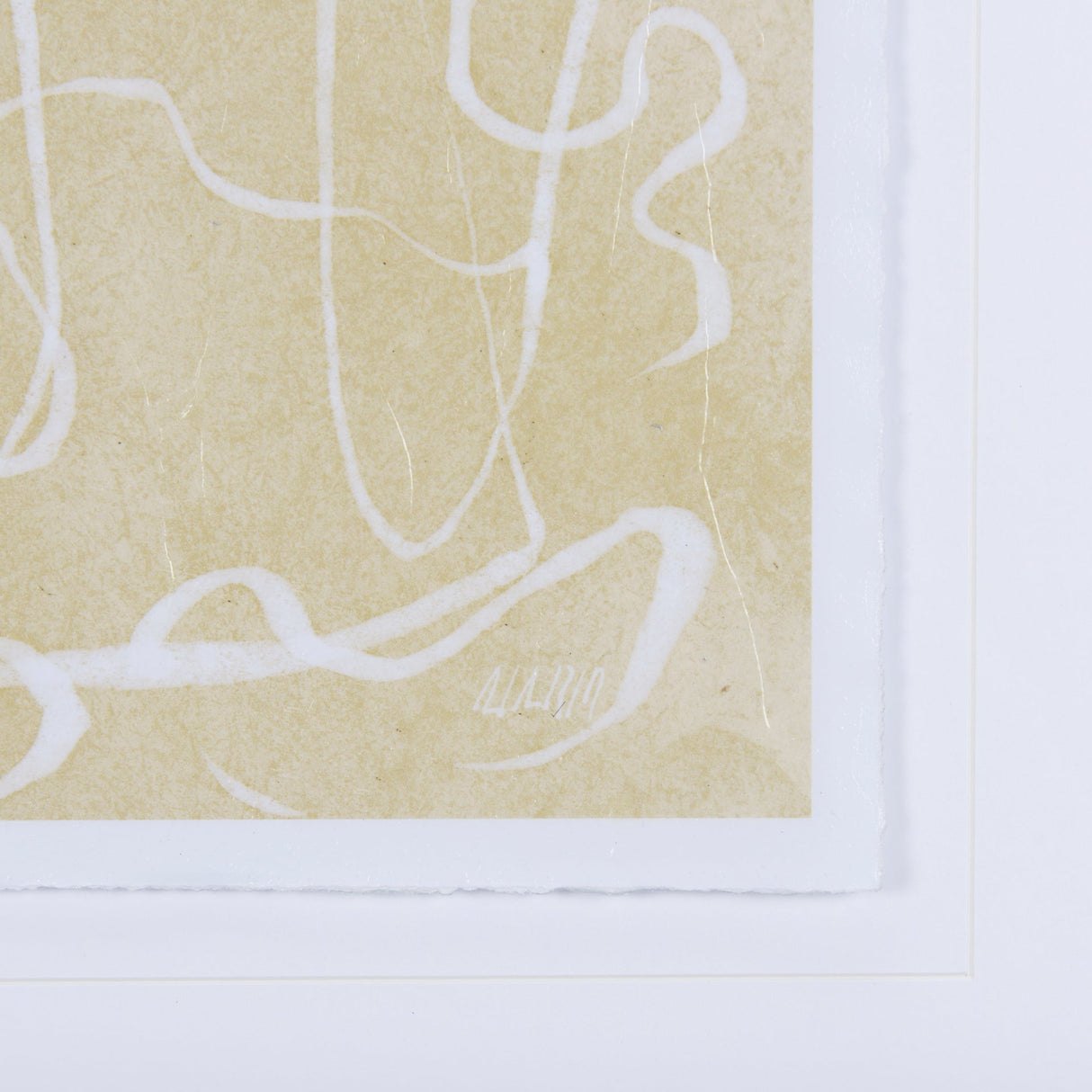 Thread Yellow III by Mercana Studio a Hand Embellished Textured Framed Art Print Matted under Glass by Mercana at Eve Furniture
