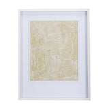 Thread Yellow III by Mercana Studio a Hand Embellished Textured Framed Art Print Matted under Glass by Mercana at Eve Furniture