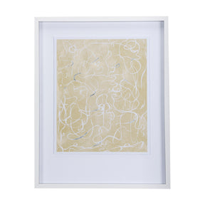 Thread Yellow III by Mercana Studio a Hand Embellished Textured Framed Art Print Matted under Glass by Mercana at Eve Furniture