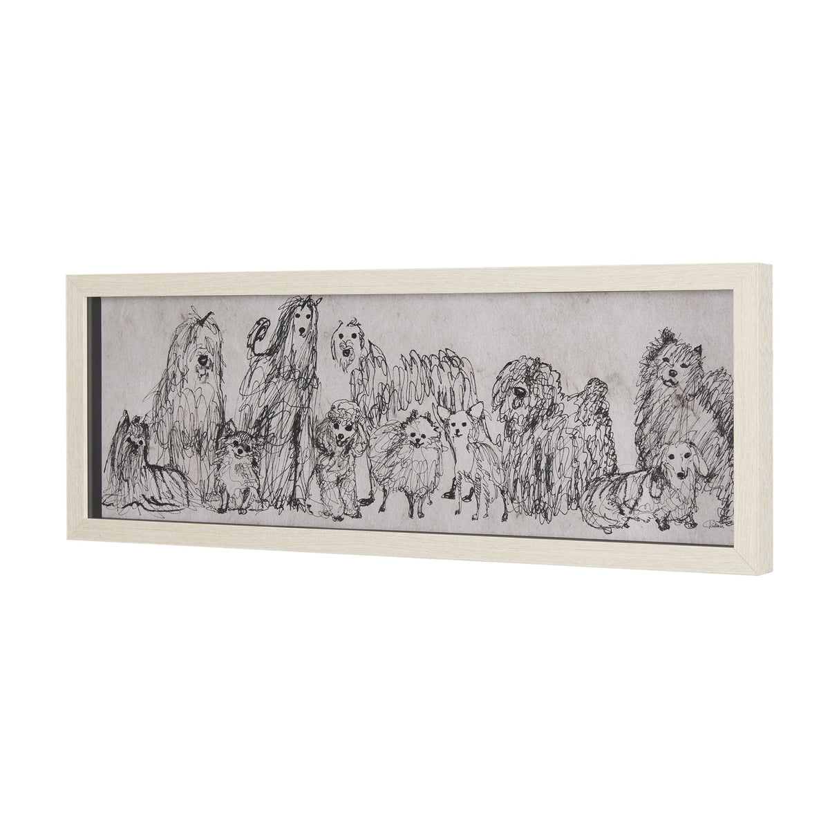 Three Buddies by Mercana Studio a Hand Embellished Textured Framed Art Print Matted under Glass by Mercana at Eve Furniture