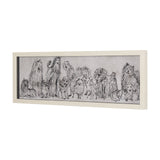 Three Buddies by Mercana Studio a Hand Embellished Textured Framed Art Print Matted under Glass by Mercana at Eve Furniture