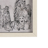 Three Buddies by Mercana Studio a Hand Embellished Textured Framed Art Print Matted under Glass by Mercana at Eve Furniture
