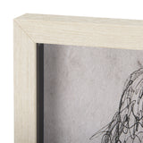 Three Buddies by Mercana Studio a Hand Embellished Textured Framed Art Print Matted under Glass by Mercana at Eve Furniture