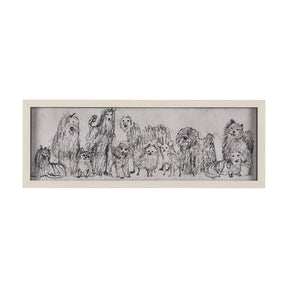 Three Buddies by Mercana Studio a Hand Embellished Textured Framed Art Print Matted under Glass by Mercana at Eve Furniture